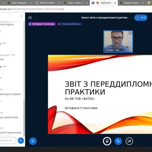 Он-лайн захист звітів з практики магістрів заочної форми навчання спеціальності 292 “Міжнародні економічні відносини